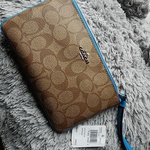 Coach signature large wristlet